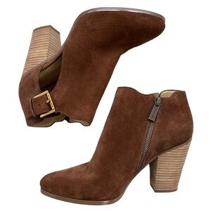 Like New Michael Kors Leather Heeled Booties